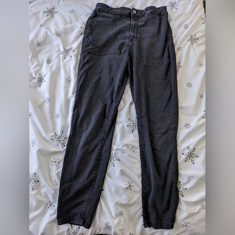 Guess Women's  Skinny High Waist Black/Charcoal Denim Jeans Jeggins - Size US 31